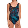 Native Indian Girl Portrait Print One Piece Swimsuit