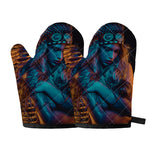 Native Indian Girl Portrait Print Oven Mitts
