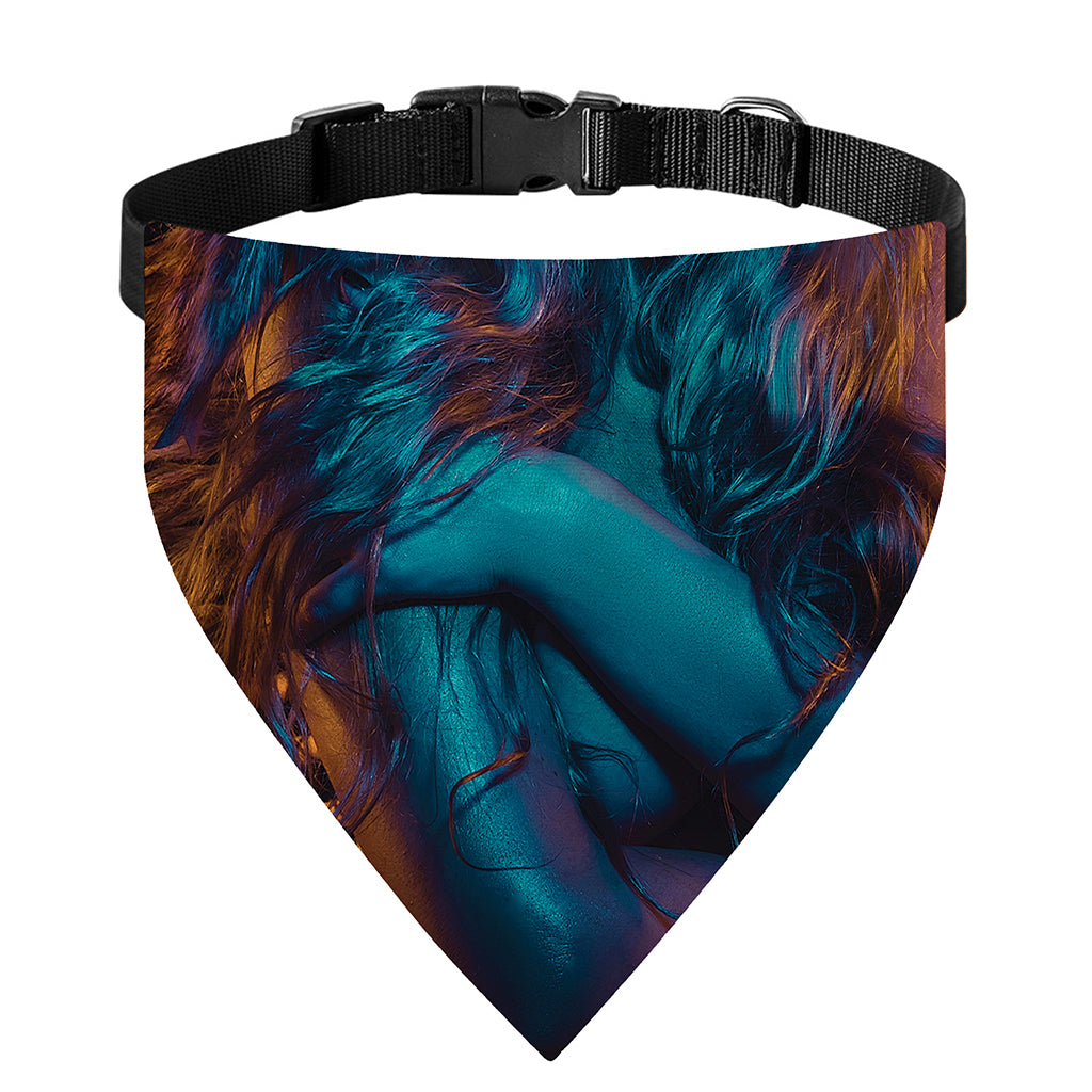 Native Indian Girl Portrait Print Over The Collar Dog Bandana