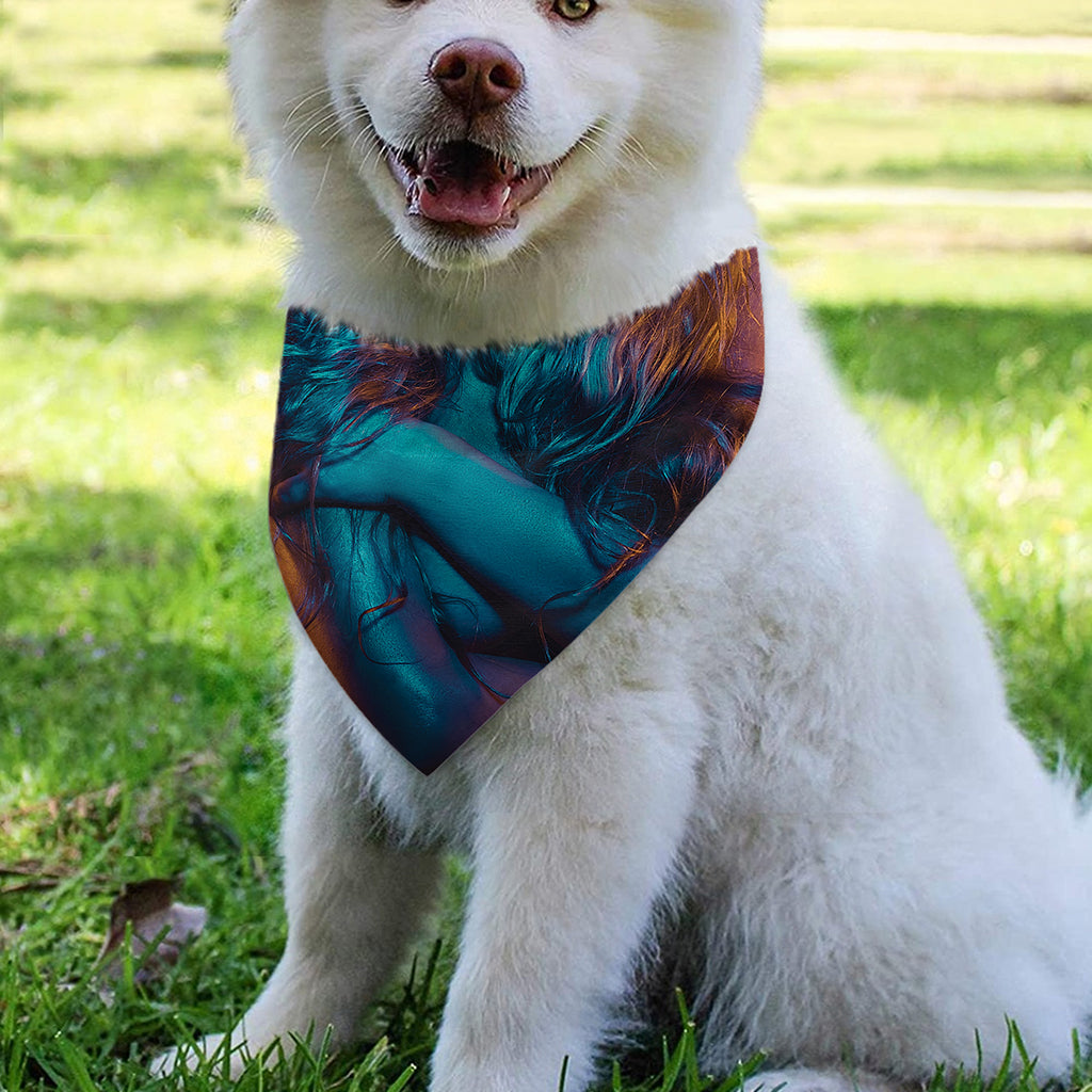 Native Indian Girl Portrait Print Over The Collar Dog Bandana