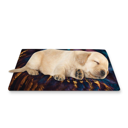 Native Indian Girl Portrait Print Pet Cooling Mat Cover