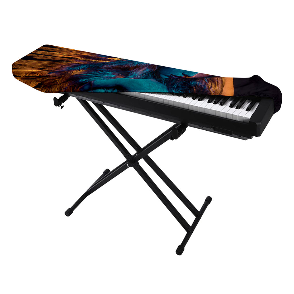 Native Indian Girl Portrait Print Piano Keyboard Cover
