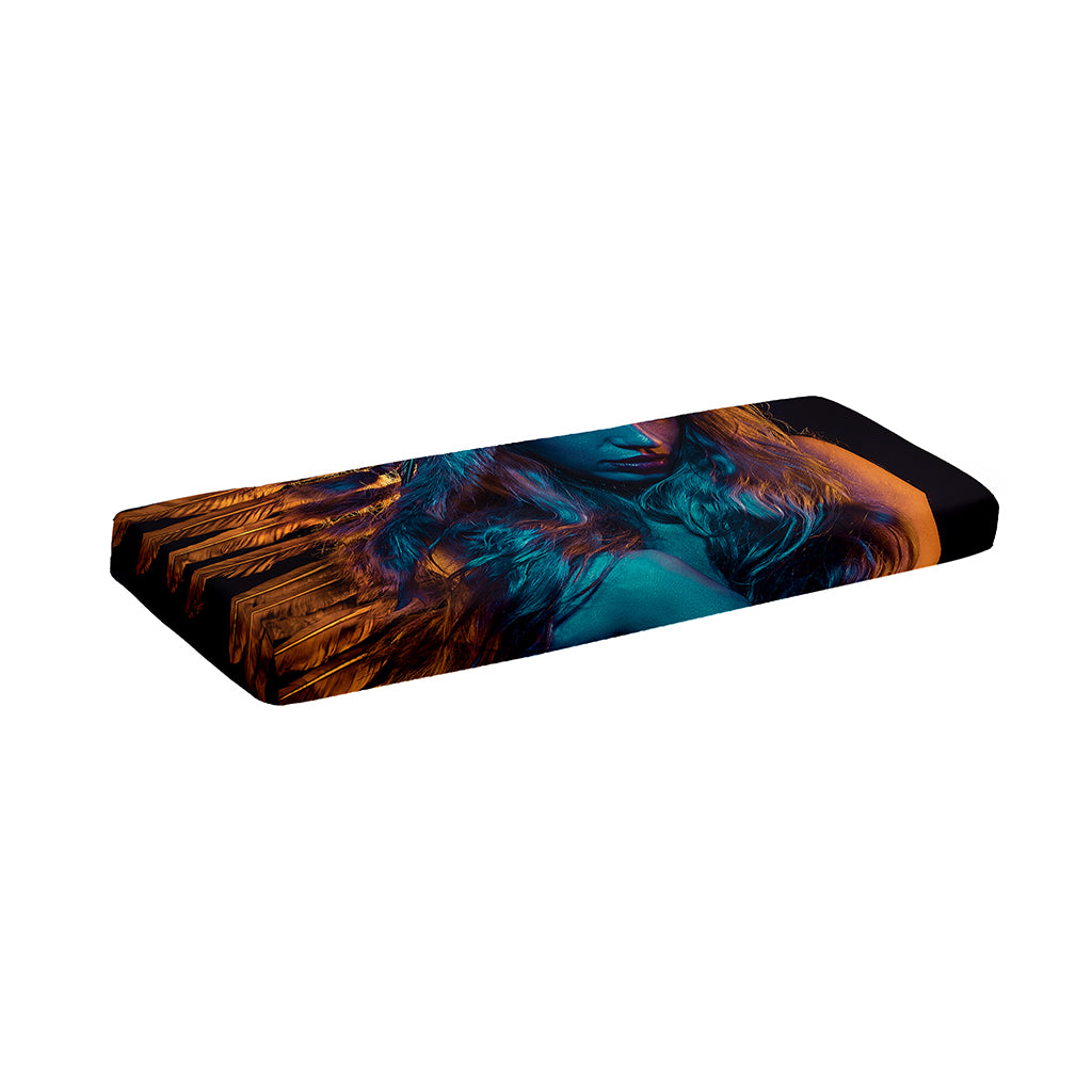 Native Indian Girl Portrait Print Piano Keyboard Cover