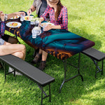 Native Indian Girl Portrait Print Picnic Table Cover