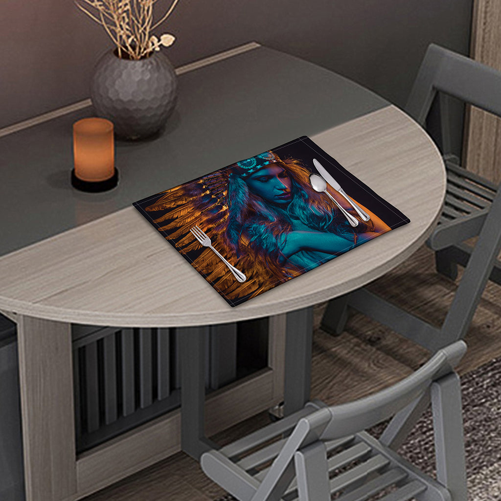 Native Indian Girl Portrait Print Placemat