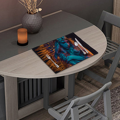 Native Indian Girl Portrait Print Placemat