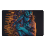 Native Indian Girl Portrait Print Polyester Doormat
