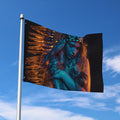 Native Indian Girl Portrait Print Polyester Flag