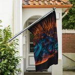 Native Indian Girl Portrait Print Polyester Flag