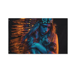Native Indian Girl Portrait Print Polyester Flag