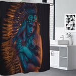 Native Indian Girl Portrait Print Premium Shower Curtain