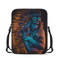 Native Indian Girl Portrait Print Rectangular Crossbody Bag