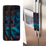 Native Indian Girl Portrait Print Refrigerator Handle Covers
