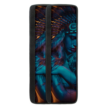 Native Indian Girl Portrait Print Refrigerator Handle Covers