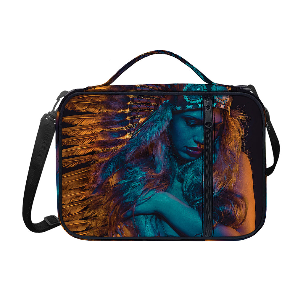 Native Indian Girl Portrait Print Shoulder Strap Bible Bag