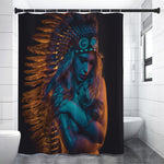 Native Indian Girl Portrait Print Shower Curtain