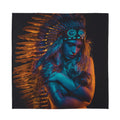 Native Indian Girl Portrait Print Silk Bandana