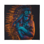 Native Indian Girl Portrait Print Silk Bandana