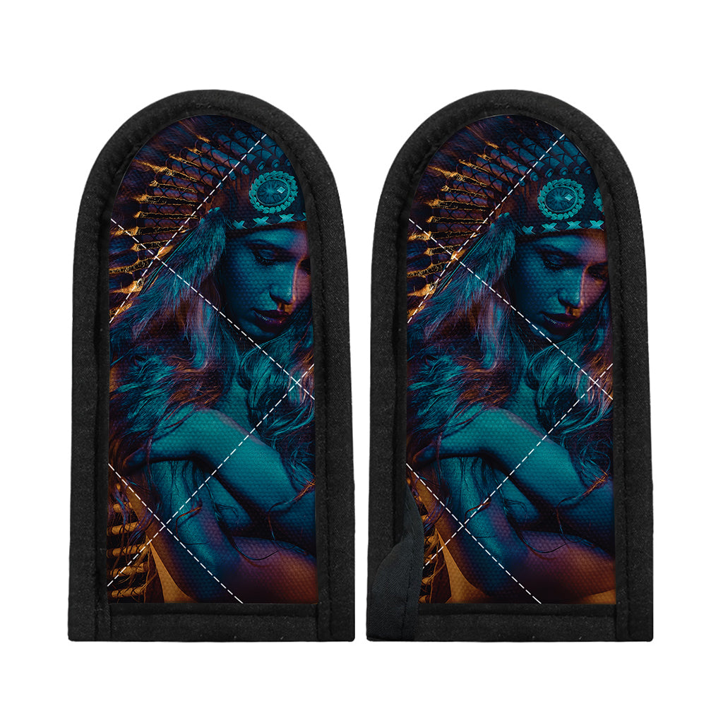 Native Indian Girl Portrait Print Skillet Handle Cover