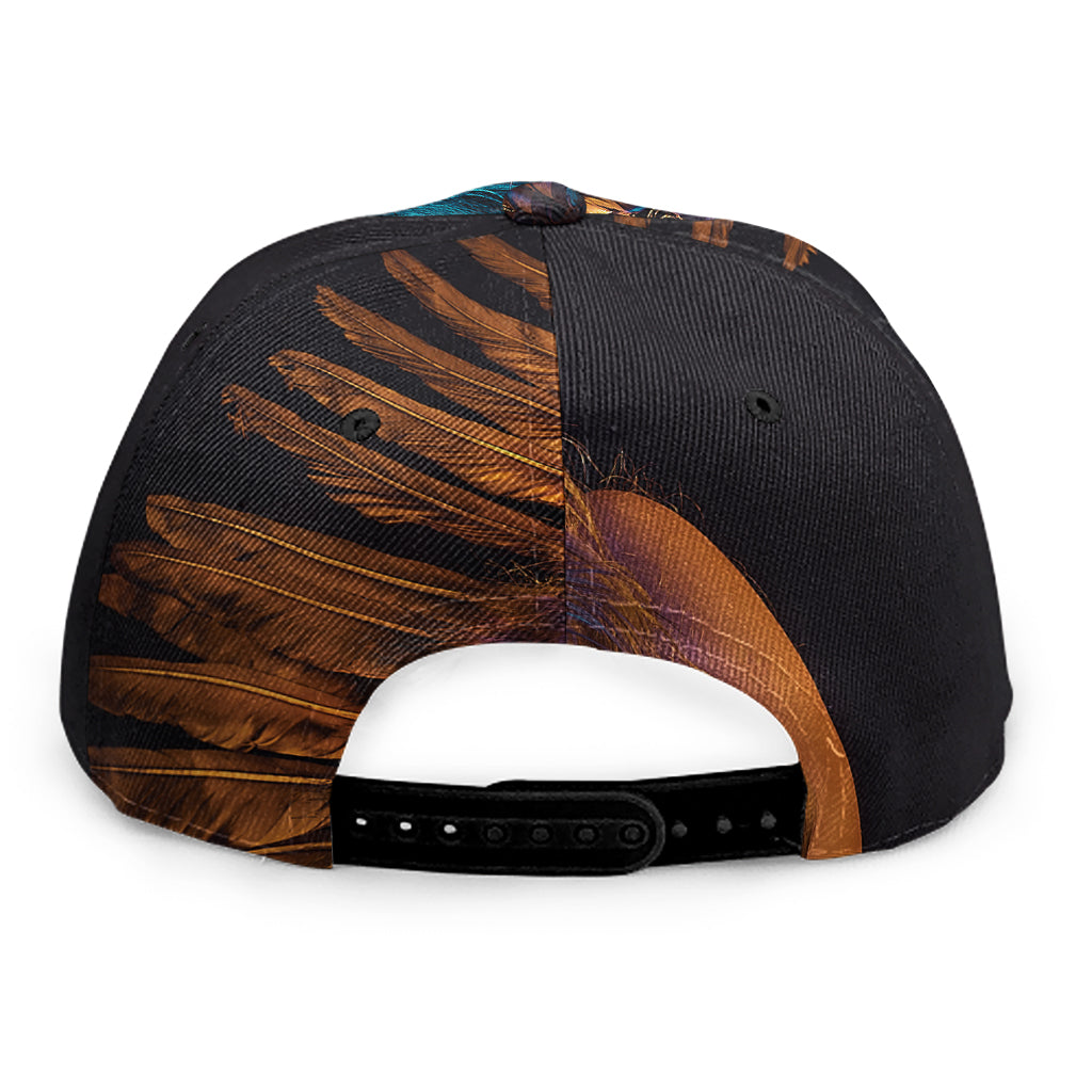 Native Indian Girl Portrait Print Snapback Cap