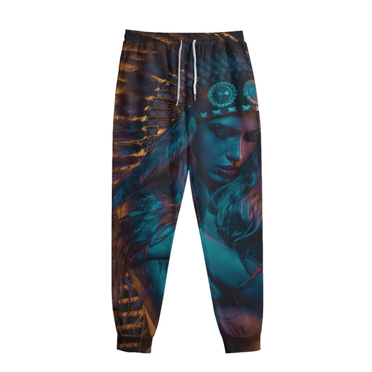 Native Indian Girl Portrait Print Sweatpants