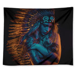 Native Indian Girl Portrait Print Tapestry