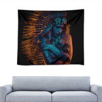 Native Indian Girl Portrait Print Tapestry