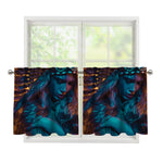 Native Indian Girl Portrait Print Tier Curtains