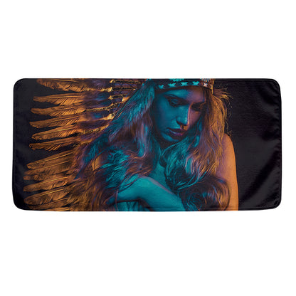 Native Indian Girl Portrait Print Towel