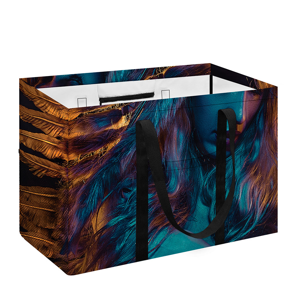 Native Indian Girl Portrait Print Utility Tote Bag