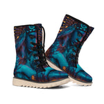 Native Indian Girl Portrait Print Winter Boots