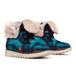 Native Indian Girl Portrait Print Winter Boots