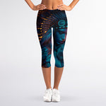 Native Indian Girl Portrait Print Women's Capri Leggings