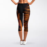 Native Indian Girl Portrait Print Women's Capri Leggings