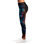 Native Indian Girl Portrait Print Women's Leggings