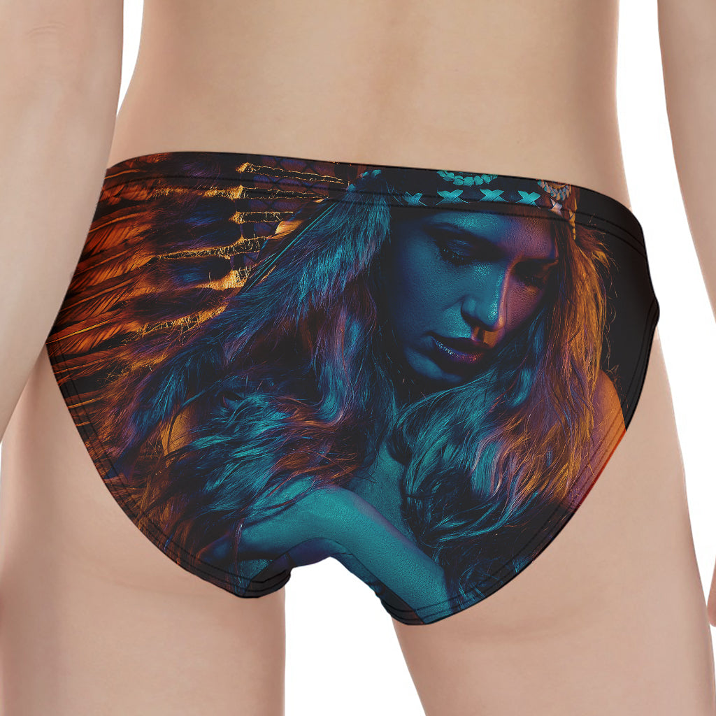 Native Indian Girl Portrait Print Women's Panties