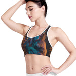 Native Indian Girl Portrait Print Women's Sports Bra