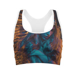 Native Indian Girl Portrait Print Women's Sports Bra