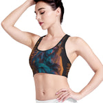 Native Indian Girl Portrait Print Women's Sports Bra