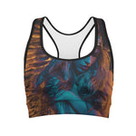 Native Indian Girl Portrait Print Women's Sports Bra