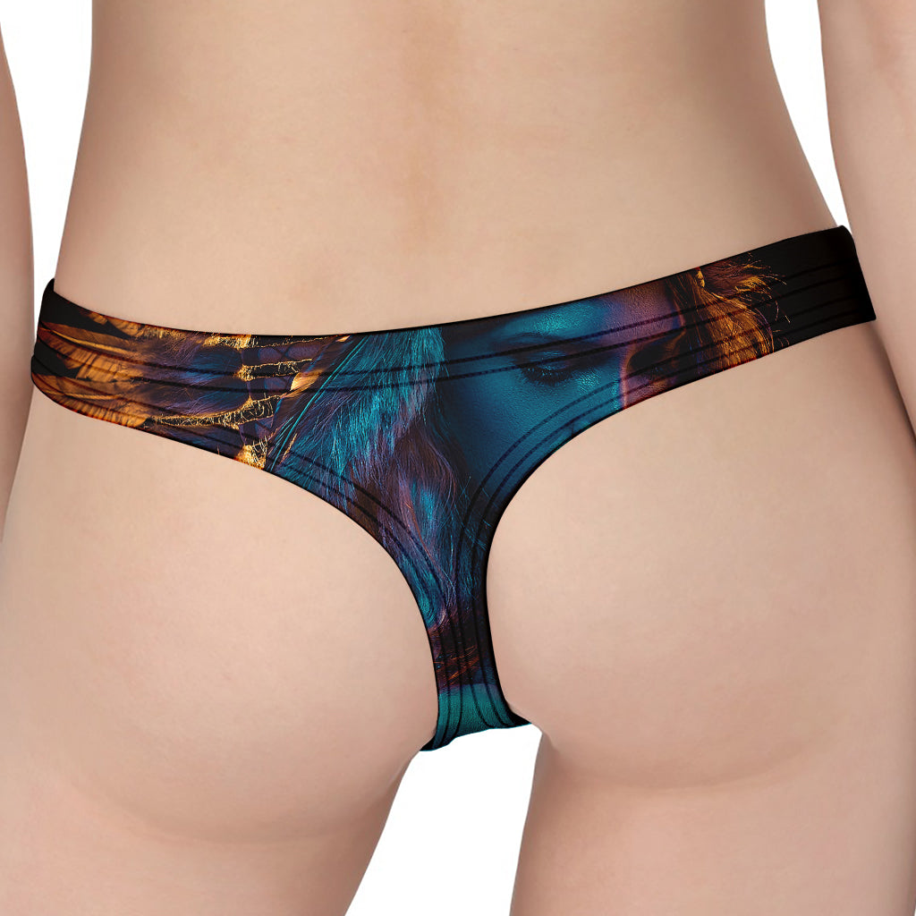 Native Indian Girl Portrait Print Women's Thong