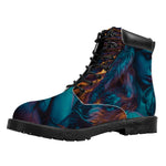 Native Indian Girl Portrait Print Work Boots