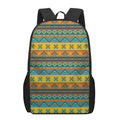 Native Indian Inspired Pattern Print 17 Inch Backpack