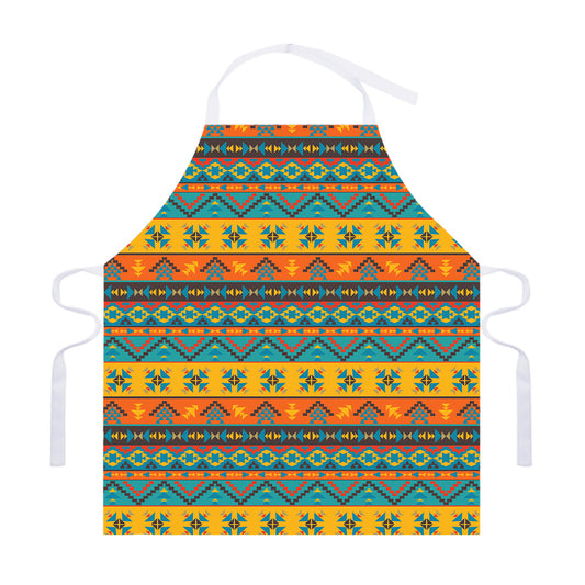 Native Indian Inspired Pattern Print Adjustable Apron