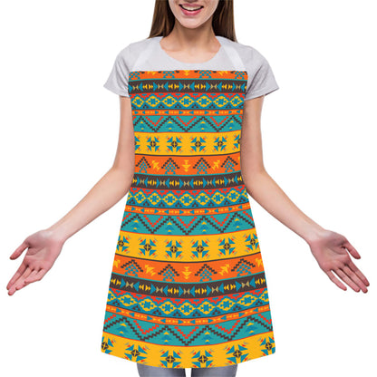Native Indian Inspired Pattern Print Adjustable Apron
