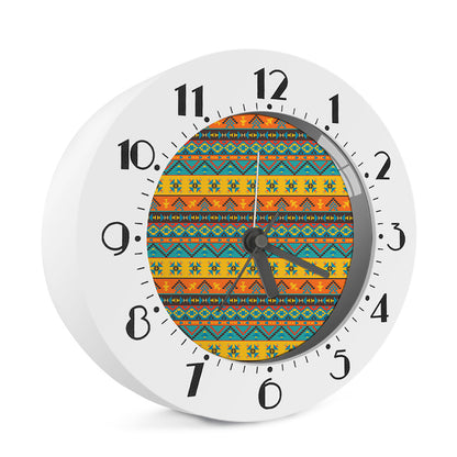 Native Indian Inspired Pattern Print Alarm Clock