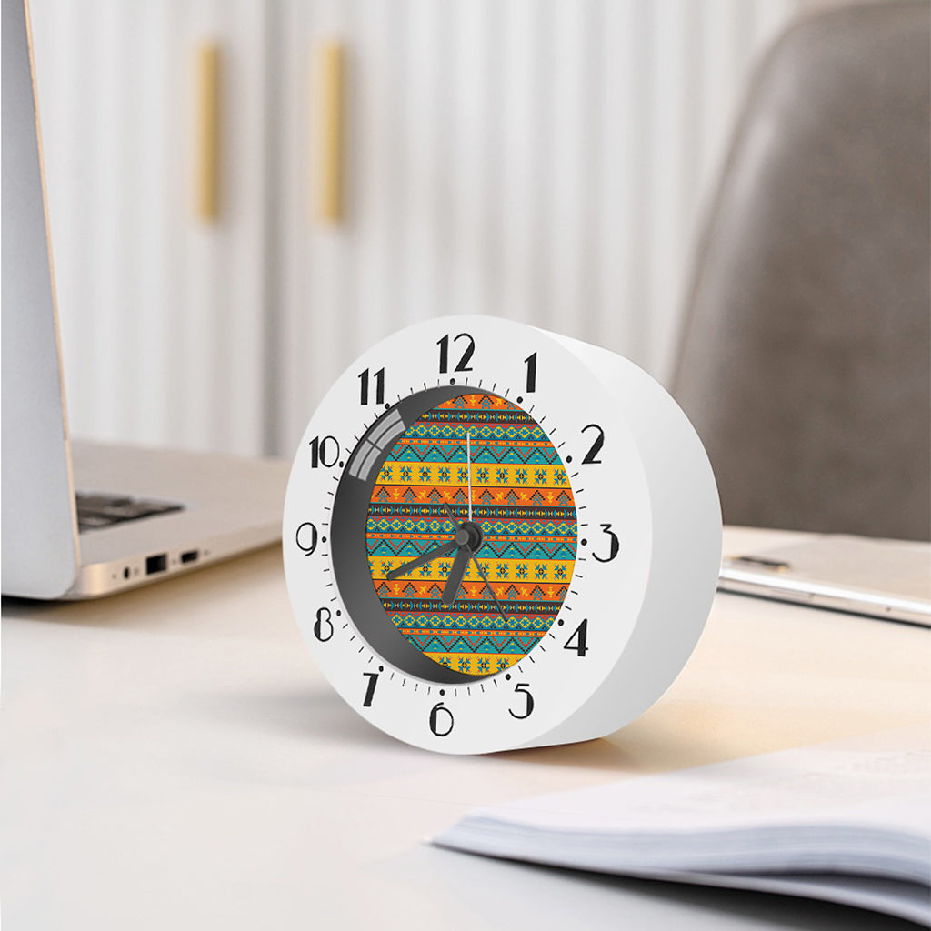 Native Indian Inspired Pattern Print Alarm Clock