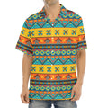 Native Indian Inspired Pattern Print Aloha Shirt
