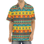 Native Indian Inspired Pattern Print Aloha Shirt