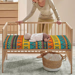 Native Indian Inspired Pattern Print Baby Crib Sheet